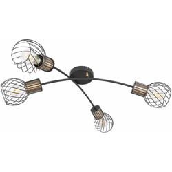 Globo - Faretto a soffitto retrò Lampada a gabbia regolabile Lampada di design Illuminazione della stanza degli ospiti 54013-4D en oferta