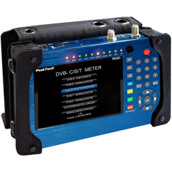 Peaktech P 9020 - Misuratore Dvb con Sc/C/T/T2 con Schermo a Colori Tft da 12,5 Mm e Immagine e Suono in Diretta, Test del Sistema Tv, Dispositivo di características