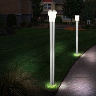 Etc-shop - Set di 2 lampade da esterno a LED da giardino percorso illuminazione illuminazione terrazze in acciaio inox faretti illuminanti