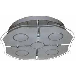 Eco Light - Progettazione 24 watt LED camera da letto della luce di soffitto della lampada bicchiere cromo satinato EEK A + Intec 8707 características