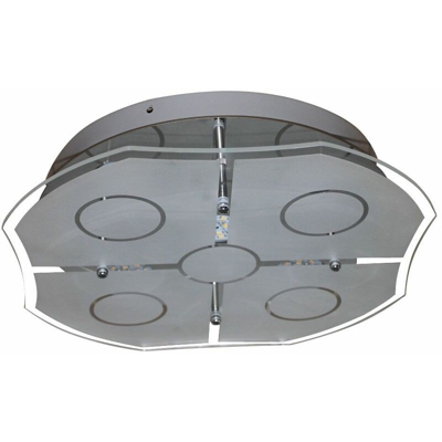 Eco Light - Progettazione 24 watt LED camera da letto della luce di soffitto della lampada bicchiere cromo satinato EEK A + Intec 8707