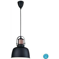 Etc-shop - Lampada a sospensione a soffitto in rame Lampada a sospensione a soggiorno in rame Set nero con lampadine a LED características