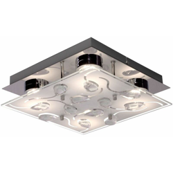 Reality Leuchten - Lampada da soffitto a LED soggiorno in vetro illuminazione fiori cristallo spotlight Reality apparecchi di illuminazione R62084106 características