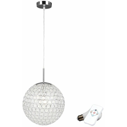 Disegno pendente del soffitto di colore chiaro cambia sospensione cristallo nel set comprende 7 Watt LED RGB lampade - ETC-SHOP características