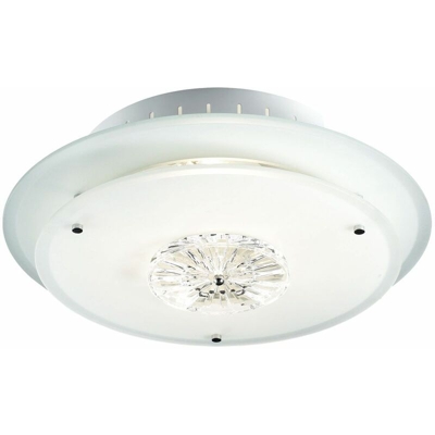 Esto - Moderno soggiorno illuminazione a soffitto cristallo lampada da lettura lampada cromata rotonda 994765