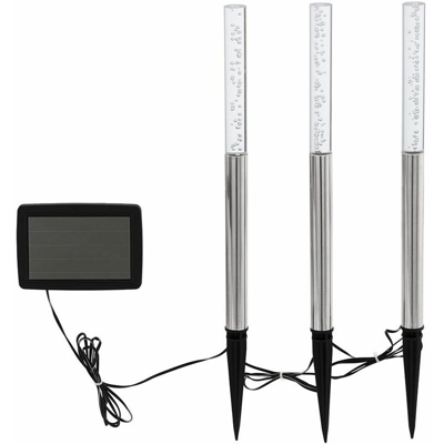 3x RGB LED lampade con presa solare illuminazione decorazione del giardino bolle d'aria lampade da terrazza con picchetto a terra Eglo 48666