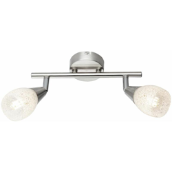 Globo - Faretto a soffitto per sala da pranzo Sala da pranzo Faretto a cristallo Faretto Fixture Silver Swivel 54813-2 en oferta