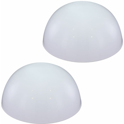 Etc-shop - Set di bianco dell'emisfero lampada solare IP44 l'illuminazione esterna 2 luce solare del giardino del LED