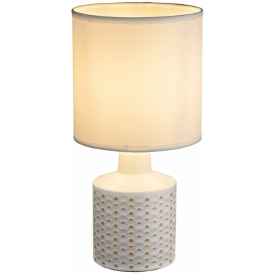 Etc-shop - Lampada da tavolo lampada tessile corridoio in ceramica TELECOMANDO multicolore in un set con illuminante a LED RGB