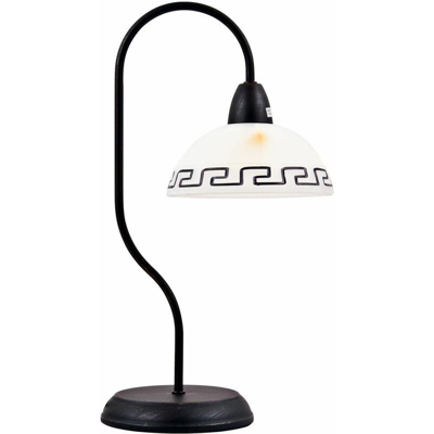 Etc-shop - Lampada da tavolo in rame antico con telecomando lampada da lettura in vetro bianco antico nel set comprese le lampadine a LED RGB