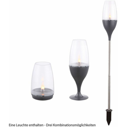 Globo - Lampada LED da appoggio solare Lampada da tavolo da giardino Lampada da giardino ad effetto fuoco Path 33864-24 características