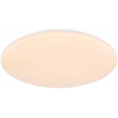 Globo - Lampada da soffitto a LED Apparecchio in metallo bianco opalino con decorazioni scintillanti Soggiorno camera da letto