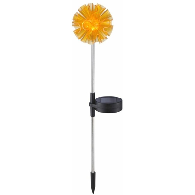 Etc-shop - Lampada da esterno a LED a spina solare per esterni portico con fiori a terra spike lampada in acciaio inossidabile arancione