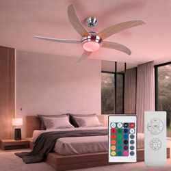 Etc-shop - Lampada per ventilatore a soffitto dimmerabile con telecomando, dispositivo di raffreddamento timer in un set con illuminazione a LED RGB precio