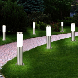 Etc-shop - Set di 6 Lampade da esterno a LED per esterni Ingresso cortile Illuminazione da giardino con percorso in acciaio inox Luci argento en oferta