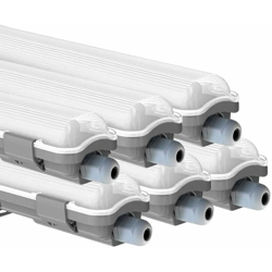 Etc-shop - Set di 6 vaschette LED Light Daylight Tubes Capannoni da magazzino Seminterrato Lampade da soffitto antirumore L 127,5 cm precio