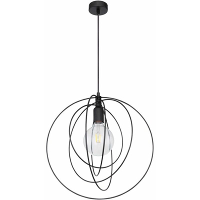 Etc-shop - Lampada a sospensione a pendolo RETRO lampada ad anello da soggiorno a filamento mobile in un set con illuminante a LED