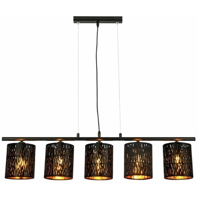 Etc-shop - Lampada da soffitto a soffitto in velluto lampada tessile con telecomando in oro dimmerabile nel set con lampadine a LED RGB