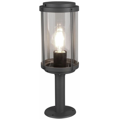 Etc-shop - Base per lampada da esterno con supporto per telecomando Lampada da balcone con lampada dimmerabile nera in un set con illuminazione a LED