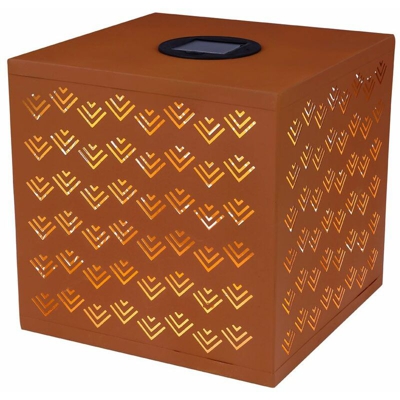 Lampada da tavolo LED a sospensione luminosa Lampada da patio Lampada da taglio a taglio cubico color ruggine Globo 33485R