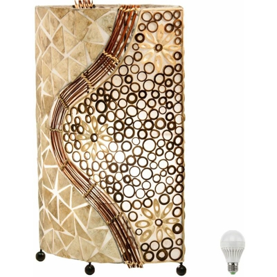 Etc-shop - Lampada da tavolo coperture chiare di lettura del sofà soggiorno interruttore della lampada pavimento a mosaico in serie incl. lampade a