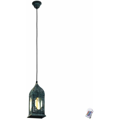 Etc-shop - Lampada a sospensione a soffitto DIMMER lampada a sospensione a sospensione con lanterna in set con lampadina a LED RGB