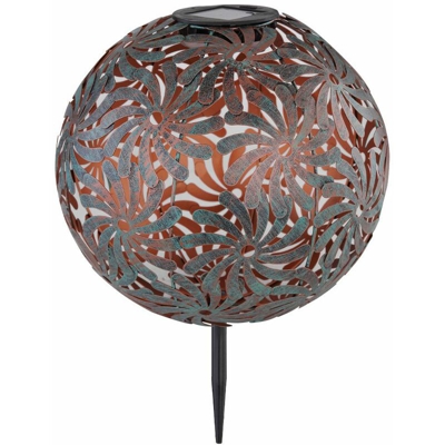 Faretto a LED a energia solare lampada a sfera faretto decorazione da giardino oro antico lampada da esterno Erdspieß Globo 33633G