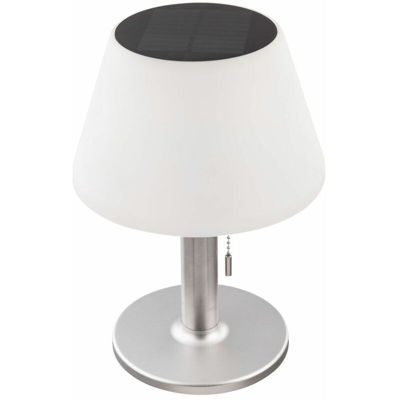 Lampada da tavolo a LED a 2 stadi da esterno SOLAR da giardino in acciaio inox lampada da terrazza faretto interruttore a pulsante lampada da balcone