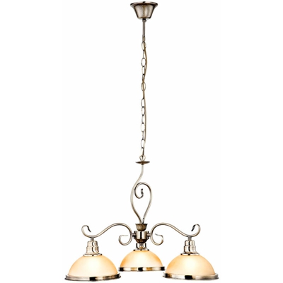 Globo - Pendolo lampada a sospensione soggiorno sala da pranzo lampadario soffitto lampadario in ottone lampada in vetro 6905-3