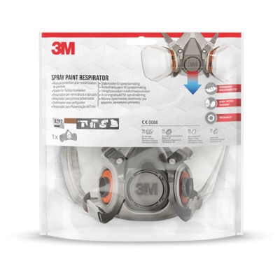 3M 6002C 6002-C Maschera Protettiva, Grigio