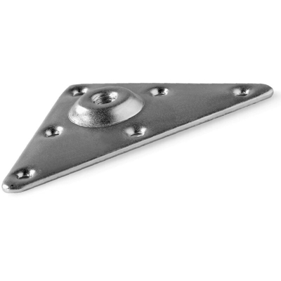 -Piastra Fe.Zinc. X Piedini Legno Foro M10 - GENERIC BRAND