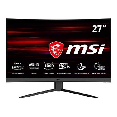 Optix G27cq4 Monitor Gaming 27'''' Curvo, Display 16:9 Wqhd (2560 X 1440), Frequenza 165hz, Tempo Di Risposta 1ms, Pannello Va, Amd Freesync