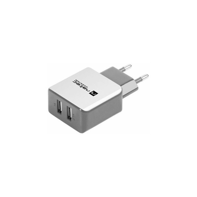 Caricabatterie natec 2xusb 2.1a 110 240v blanco grigio - NATEC EXTREME MEDIA