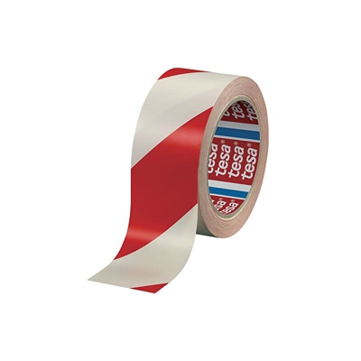 Tesa 58131-00000-00 Nastro da Segnalazione, Bianco-Rosso