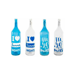 Bottiglia LED Geam Mediterraneo (14 x 54 cm) (4 pcs) - Dekodonia en oferta