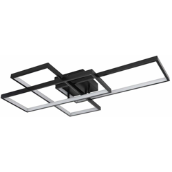 Globo - Plafoniera LED GABRIEL nera, compatibile con Smart Home e Alexa bianco opalino en oferta