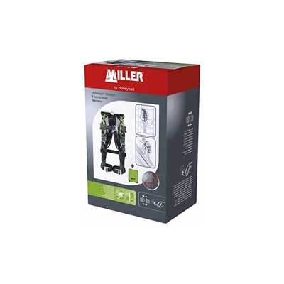 Honeywell 1034076 Miller Duraflex Miller H-Design, 2P Harness with 2 Webbing Loops
