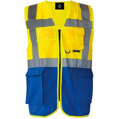 Korntex - Multi Functional Vest - Multi Functional Vest100%P | NEUTRO (SENZA PERSONALIZZAZIONE) - L - Yellow/Blue (GB)