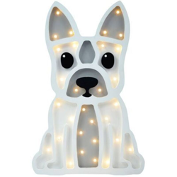 Selsey LULUMI - Lampada Bambini a Forma di Bulldog / Luci LED / Lampada Notturna per Bambini / Luci Notturne per Cameretta Bambini (Grigio) características