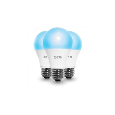 Aura 1050: Pack 3 Wi-Fi E27, 10W, lampadine a LED 1050lm, illuminazione intelligente, luce bianca dimmerabile, luce colorata dimmerabile, intensità