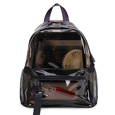XQK Zaino in PVC Trasparente, Sacchetto di Scuola Trasparente Zaino Casual Impermeabile Borsa da Spiaggia Zaino da Viaggio per I Viaggi di Lavoro Scol