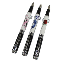 3 pc nella Gullor 8802 Fountain Pen in 3 colori con la penna sacchetto originale e 5 colori cartuccia d'inchiostro características