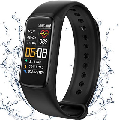 Smartwatch,Fitness Tracker,Activity Tracker Orologio Sportivo per la Salute con Frequenza Cardiaca e Monitor del Sonno,Braccialetto Intelligente,Conta