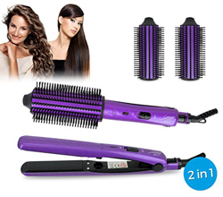 JY-802 Piastra e spazzola per capelli 2 in 1 Capriccio capelli lisci e ricci. MEDIA WAVE store en oferta