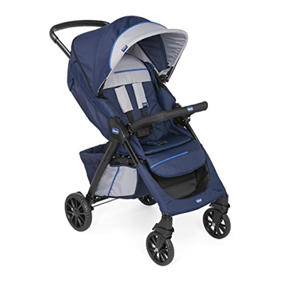 Chicco Passeggino Kwik.One, Leggero, Compatto, Peso 7.5 Kg, Blueprint/Blu