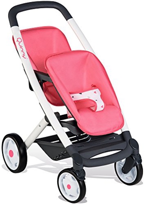Smoby, Passeggino per Gemelli “Quinny ”, Colore: Rosa, 253298