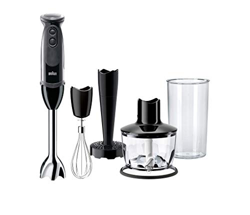 Braun Hogar Minipimer 5237BK – Frullatore a mano, 1000 B, 21 velocità e turbo, anti-schizzi, Powerbell Plus, 4 accessori (bastoncini, passapatate, tri en oferta