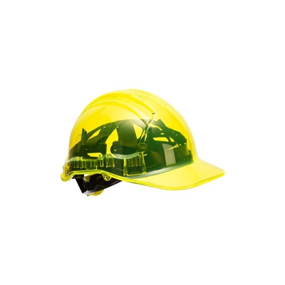 Portwest - Elmetto Peak View Chiusura a Cremagliera | Yellow - NEUTRO (SENZA PERSONALIZZAZIONE)