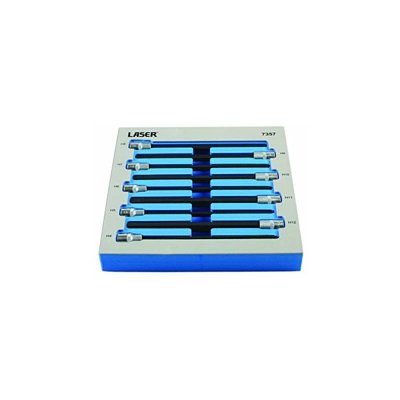 7357 - Set di 9 punte esagonali 3/8' D - Laser