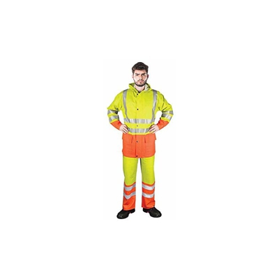 Kplpufluo_Yp3Xl - Set antipioggia, misura 3XL, colore: Giallo/Arancione - Reis